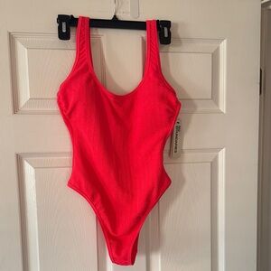 No Boundaries Bright Pink One-Piece